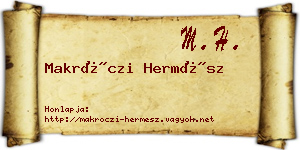 Makróczi Hermész névjegykártya